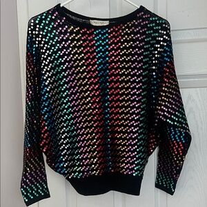 Vintage Colorful Sequin Sweater from Shayne St. John